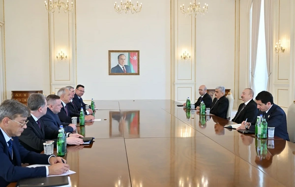 İlham Əliyev Belarus Milli Assambleyası Nümayəndələr Palatasının sədrini qəbul edib