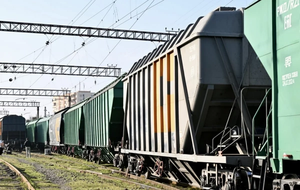 Поезд, перевозящий российское зерно в Армению, отправился со станции Баладжары