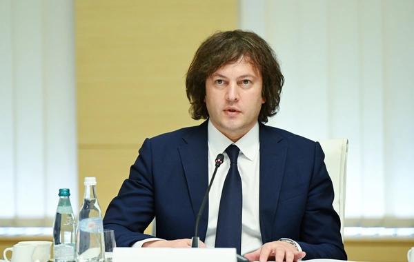 Prezident İlham Əliyevin Gürcüstanın Baş naziri İrakli Kobaxidze ilə geniş tərkibdə görüşü olub