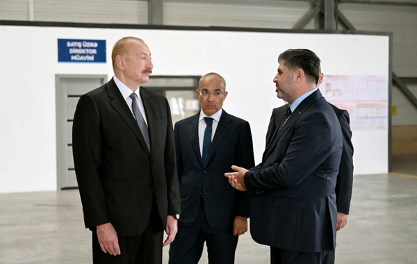 Prezident İlham Əliyev Qaradağ rayonunda kağız və gigiyenik məhsulların istehsalı müəssisəsinin açılışında iştirak edib