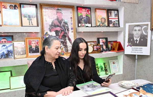 Leyla Əliyeva Vətən Müharibəsi Qəhrəmanı Şahin Allahyarovun ailəsini ziyarət edib