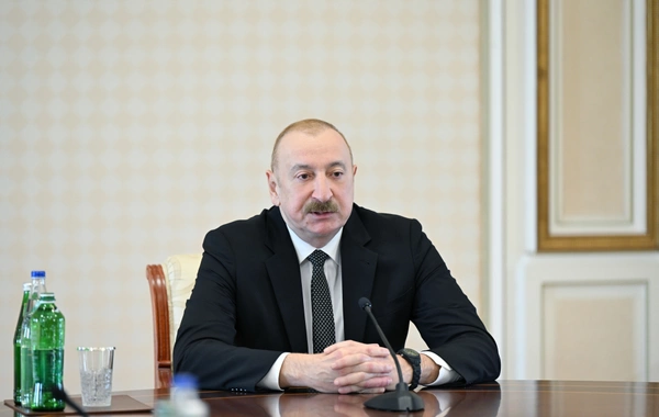 İlham Əliyev TDT-yə üzv dövlətlərin hökumət başçılarının görüşünün iştirakçılarını qəbul edib