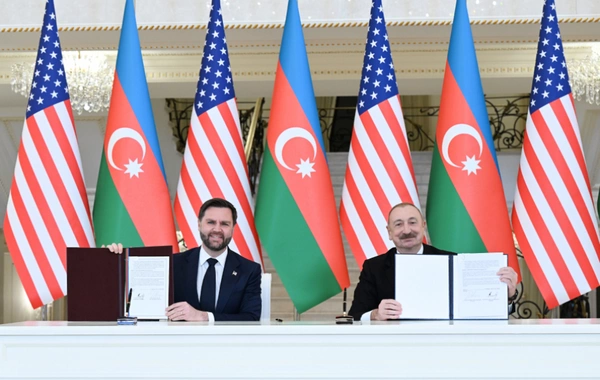 Bakıda imzalanan Xartiya Azərbaycan-ABŞ münasibətlərinin inkişafına dair strateji baxışı əks etdirir