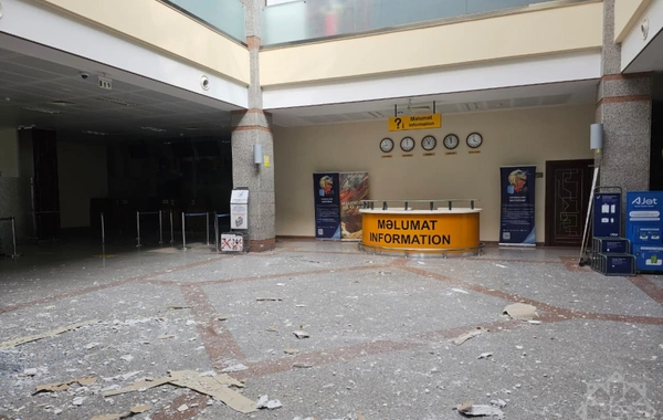 İranın dronla vurduğu Naxçıvan aeroportunun içindən GÖRÜNTÜLƏR