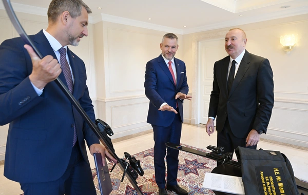 İlham Əliyevin Şuşada Slovakiya Prezidenti ilə geniş tərkibdə görüşü olub
