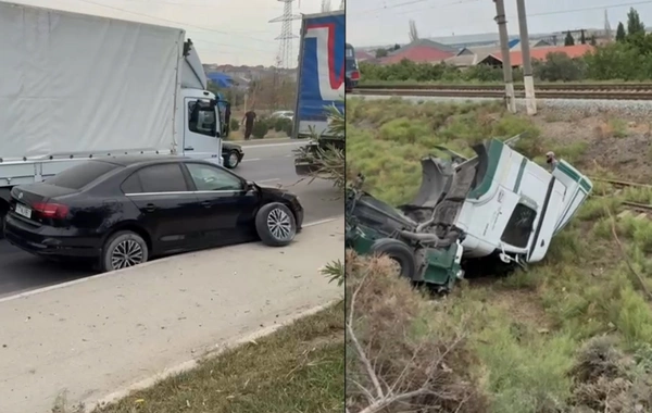 Bakıda TIR-la minik maşını qəza törətdi
