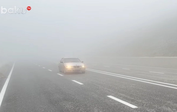 Qatı duman Muğanlı-İsmayıllı yolunda sürücülərə çətinlik yaratdı