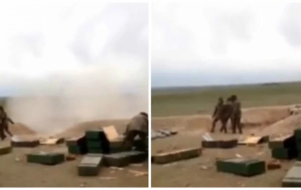"Dördgünlük müharibə"də erməni ordusunu darmadağın etdiyimiz an (VİDEO)