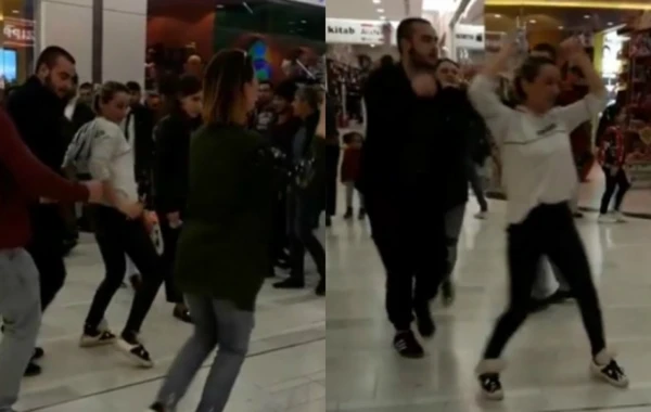 Bakıda 28 Mall-da maraqlı anlar - bir rəqslə interneti "partlatdılar" (VİDEO)