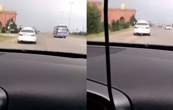 Yol polisindən qeyri-adi addım: Sürücüyə kömək etmək üçün "protiv" sürdü" (VİDEO)