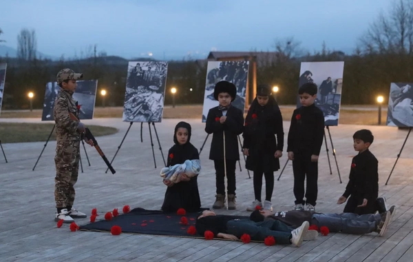 Xocalıda soyqırım qurbanlarının xatirəsinə flaşmob keçirilib