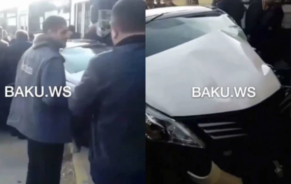 Masazırda ağır qəza: Sərnişin dolu avtobus divara çırpıldı (VİDEO)
