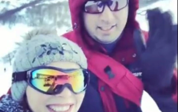 Манана отдыхает с семьей на горнолыжном курорте (видео)