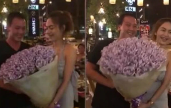 Девушка сделала необычный подарок своему парню (видео)