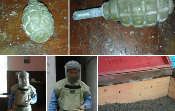 Goranboyda icra nümayəndəliyinin binasında qumbara tapılıb - FOTO