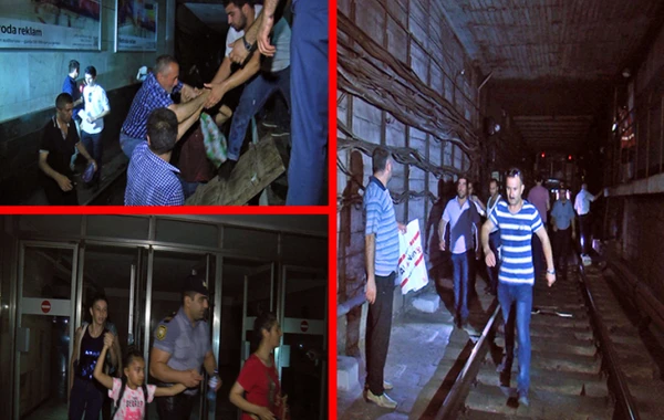 Bakı metrosunda həyəcanlı anlar - sərnişinlər belə evakuasiya olundu (VİDEO)