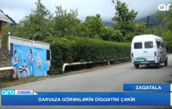 Azərbaycanda qeyri-adi darvaza görənləri heyrətləndirir – VİDEO