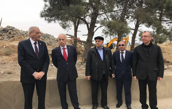 Hacıbala Abutalıbov və Eldar Əzizov hadisə yerinə gəldilər (FOTO)