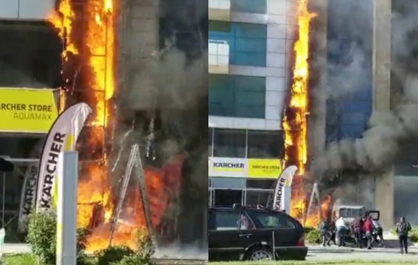 Bakıda mağazada güclü yanğın (VİDEO)