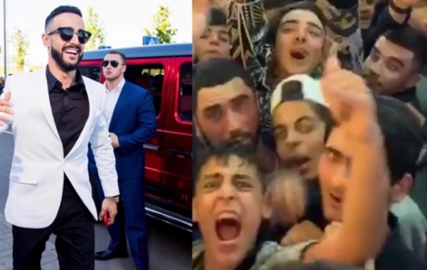 İnstagram fenomeni Hüseyn Həsənovun fanatları ilə görüşündə izdiham - VİDEO