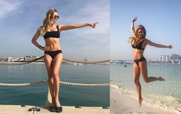 Dubaya gedən tanınmış modeldən çılğın FOTOLAR