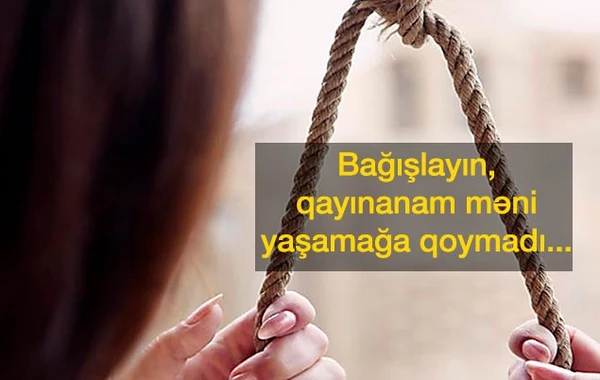 Özünü asan 3 uşaq anasının intihardan öncəki səs yazısı: O, məni yaşamağa qoymadı - VİDEO