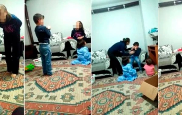 Ögey oğlunu vəhşicəsinə döyən qadının görüntüləri olaya səbəb oldu – VİDEO