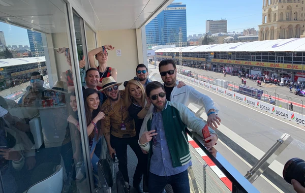Məşhurlarımız "Formula 1" yarışında - FOTO