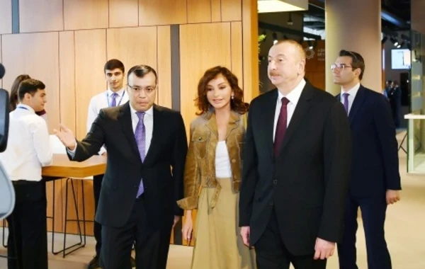Ильхам и Мехрибан Алиевы на открытии первого центра DOST - ФОТО 