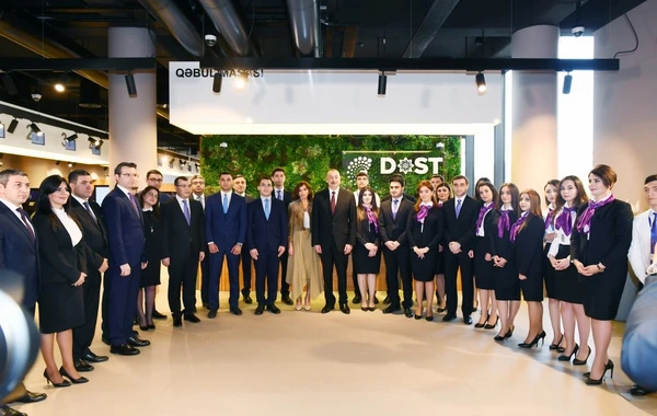 Ильхам и Мехрибан Алиевы на открытии первого центра DOST - ФОТО 