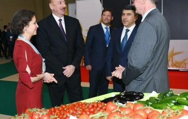Dövlət başçısı İlham Əliyev sərgidə