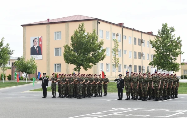 Мехрибан Алиева на церемонии увольнения в запас военнослужащих СГБ - ФОТО