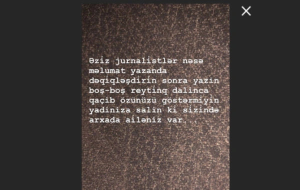 "Fəlakət"dən ayrılıq xəbərlərini yayanlara REAKSİYA: "Sizin də ailəniz var" - FOTO