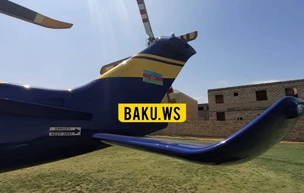 Sabiq nazir Fazil Məmmədovu gətirən helikopter Gəncəyə enib - FOTO