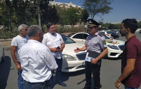 Yol polisi toy karvanları ilə bağlı hərəkətə keçdi - FOTO