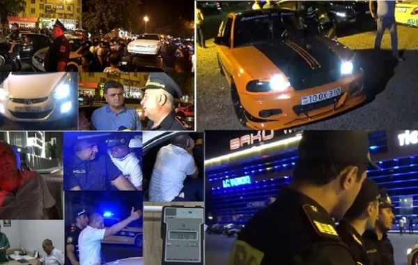 Bakıda bir gecədə 937 sürücü cərimələndi - FOTO