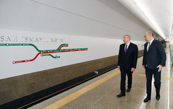 Ильхам Алиев на открытии станции метро "Хатаи" - ФОТО