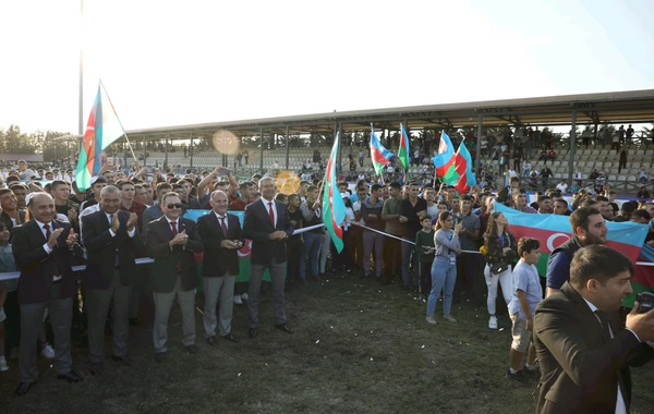 Лейла Алиева посетила финальную игру VII Кубка мира по арена поло в Баку - ФОТО