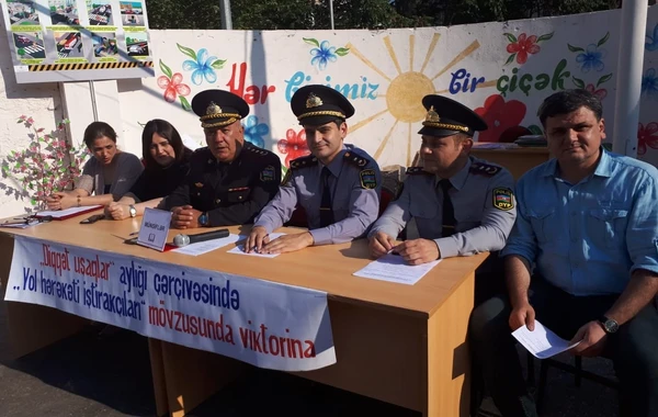 Yol polisi uşaqlar üçün yarış təşkil edib - FOTO