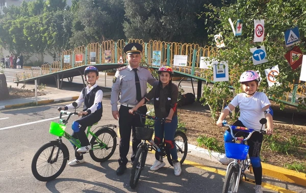 Yol polisi uşaqlar üçün yarış təşkil edib - FOTO