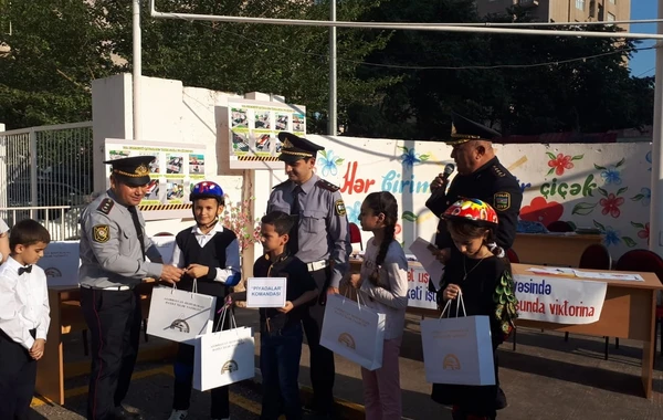 Yol polisi uşaqlar üçün yarış təşkil edib - FOTO