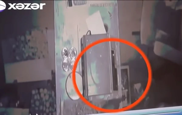 Azərbaycanda siçan mağazadan 324 manat pul apardı - VİDEO