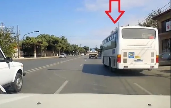 Bakıda "avtoşluq" edən avtobus sürücüsü - VİDEO