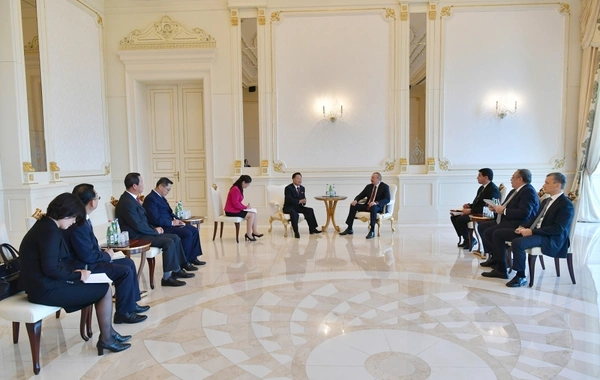 İlham Əliyev KXDR-in Ali Xalq Məclisinin sədrini qəbul edib - FOTO