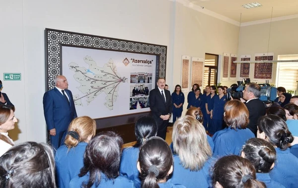 Prezident: Mənim göstərişimlə ölkəmizdə 30-dan çox xalça fabriki tikilməlidir