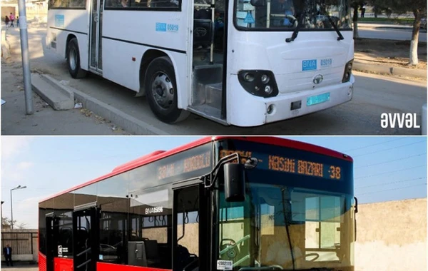 Yeni gətirilən avtobuslar xəttə buraxılıb - FOTO