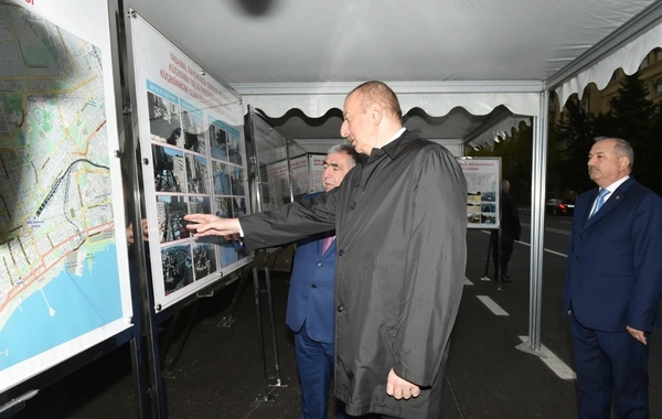 Prezident Tbilisi prospektində görülən işlərlə tanış olub - FOTO - YENİLƏNİB