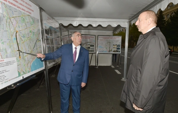 Prezident Tbilisi prospektində görülən işlərlə tanış olub - FOTO - YENİLƏNİB