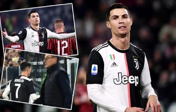 Ronaldo əvəzləndi, baş məşqçiyə belə etiraz etdi - VİDEO