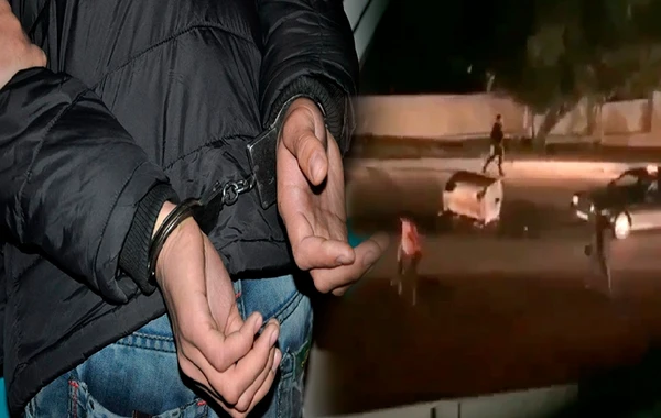 Bakı polisi yolu kəsib, qadınlara hücum edən şəxsləri saxladı - VİDEO